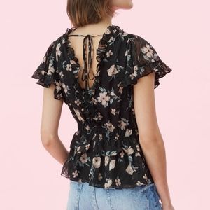 NWT Rebecca Taylor Silk Daniella floral top Sz M
